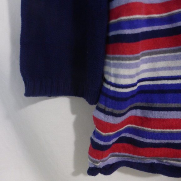 EDC, small, striped cardigan, 3 button front, open bottom, GUC - Picture 10 of 14